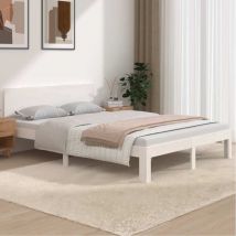 Cadre de lit sans matelas blanc 150x200 cm