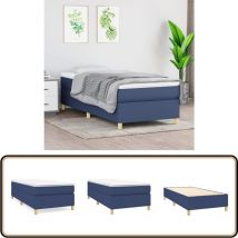Cadre de lit sans matelas bleu 80x200 cm tissu - Cadre De Lit - Lit Simple - Lit Bleu - Lit Tissu - Literie
