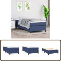 Cadre de lit sans matelas bleu 80x200 cm tissu - Cadre De Lit - Lit Simple - Lit Bleu - Lit Tissu - Literie