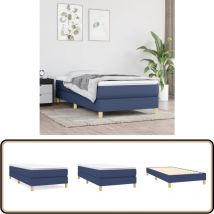 Cadre de lit sans matelas bleu 80x200 cm tissu - Cadre De Lit - Lit Simple - Lit Bleu - Lit Tissu - Literie