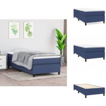 Cadre de lit sans matelas bleu 80x200 cm tissu - Cadre De Lit - Lit Simple - Lit Bleu - Lit Tissu - Literie