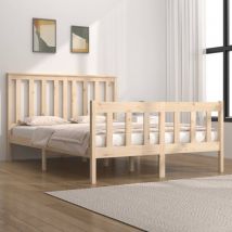 Cadre de lit sans matelas bois massif