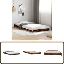 Cadre de lit sans matelas chêne fumé 90x190 cm - Cadre De Lit - Lit Simple - Lit En Bois - Lit Robuste - Lit Design