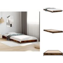 Cadre de lit sans matelas chêne fumé 90x190 cm - Cadre De Lit - Lit Simple - Lit En Bois - Lit Robuste - Lit Design