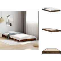Cadre de lit sans matelas chêne fumé 90x200 cm - Cadre De Lit - Lit Simple - Lit En Bois - Lit Robuste - Lit Design