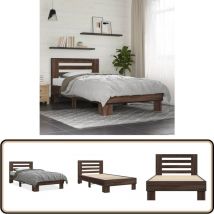Vidaxl - Cadre de lit sans matelas chêne marron 75x190 cm - Cadre De Lit - Lit Double - Lit Design - Lit Moderne - Lit Robuste