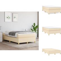 Cadre de lit sans matelas crème 120x200 cm tissu - Cadre De Lit - Lit Simple - Lit Crème - Lit Tissu - Literie
