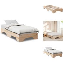 Cadre de lit sans matelas empilable 80x200 cm bois massif - Cadre De Lit - Cadres De Lit - Lit Empilable - Lit Simple Empilable