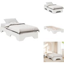 Cadre de lit sans matelas empilable blanc 90x190 cm bois massif - Cadre De Lit - Cadres De Lit - Lit Empilable - Lit Simple Empilable