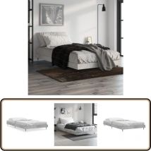Cadre de lit sans matelas gris béton 90x190 cm - Cadre De Lit - Lit Simple - Lit Gris - Lit En Bois - Lit Robuste