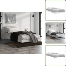 Cadre de lit sans matelas gris béton 90x190 cm - Cadre De Lit - Lit Simple - Lit Gris - Lit En Bois - Lit Robuste