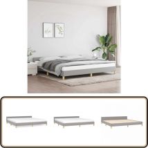 Cadre de lit sans matelas gris clair 200x200 cm tissu - Cadre De Lit - Lit Double - Literie - Meuble Chambre - Design Moderne