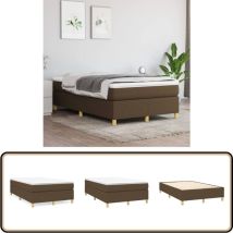 Cadre de lit sans matelas marron foncé 120x200 cm tissu - Cadre De Lit - Lit Double - Lit Tissu - Lit Marron - Literie