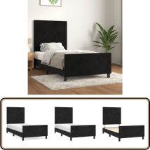 Cadre de lit sans matelas noir 80x200 cm velours - Lit Double - Cadre De Lit - Lit Avec Têted'appui - Literie - Meubles De Chambre