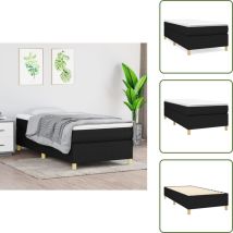 Cadre de lit sans matelas noir 90x190 cm tissu - Cadre De Lit - Lit Simple - Lit Noir - Lit Tissu - Literie