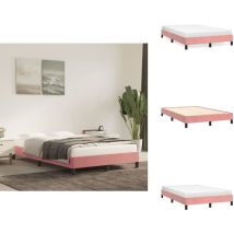 Cadre de lit sans matelas rose 120x190 cm velours - Cadre De Lit - Lit Double - Lit Rose - Lit Velours - Literie