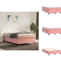 Cadre de lit sans matelas rose 120x200 cm velours - Cadre De Lit - Lit Double - Lit Rose - Lit Velours - Literie