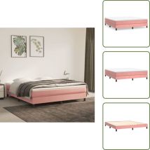 Cadre de lit sans matelas rose 160x200 cm velours - Cadre De Lit - Lit Double - Lit Rose - Lit Velours - Literie