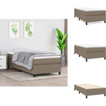 Cadre de lit sans matelas taupe 90x200 cm tissu - Cadre De Lit - Lit Simple - Lit Taupe - Lit Tissu - Literie