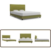 Cadre de lit sans matelas vert tissu 140x200 cm - Cadre De Lit - Lit Double - Lit Vert - Lit Moderne - Lit Design