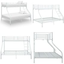 Cadre de lit superposé sans matelas Blanc 140x200 cm/90x200 cm - Lit Superposé - Lit Double - Lit Enfants - Lit Blanc - Meubles Enfants - Home &