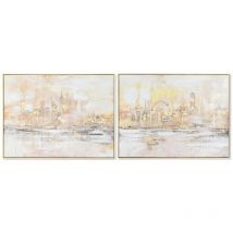 Tableau Dkd Home Decor 80 x 3,5 x 60 cm new york loft (2 pièces)