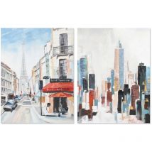 Dkd Home Decor - Tableau 90 x 3,7 x 120 cm loft (2 pièces)