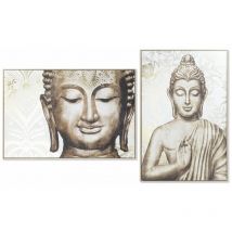 Tableau Dkd Home Decor 83 x 4,5 x 122,5 cm bouddha oriental (2 pièces)