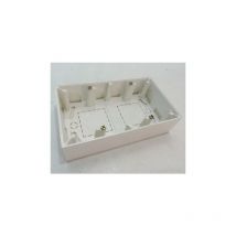 Arnould - Cadre double horizontal blanc pour pose saille 2 postes appareillage mural espace 60941