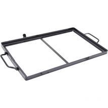 Fonderia Bongiovanni - Cadre en fer pour poêle à griller en fonte en pierre de lave et pierre ollaire choisir la taille : 50x30 cm