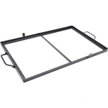 Fonderia Bongiovanni - Cadre en fer pour poêle à griller en fonte en pierre de lave et pierre ollaire choisir la taille : 60x40 cm