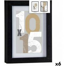 Cadre photo de 16 x 21 x 2,5 cm noir verre bois mdf (6 pcs.)