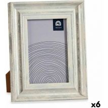 Giftdecor - Cadre photo de 16,2 x 2 x 21 cm argent verre brun bois plastique (6 pièces)