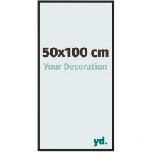 Cadre Photo 50x100 cm - Noir Brillant - Aluminium - Miami.