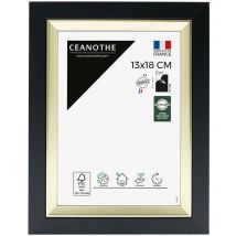 Ceanothe - Cadre Photo Noir et Doré - Cadre pour Photo 13x18 cm et 18x13 cm convient au A6 et Carte Postale – Fabriqué en France – Cadre Photo Actual