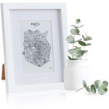 Casa Chic - Cadre photo - Blumfeldt everton - rectangulaire 24,8 x 19,3 cm - blanc