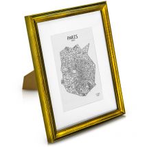 Casa Chic - Cadre photo - Blumfeldt lancaster - rectangulaire 24,8 x 19,3 cm - bois - doré