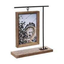 Cadre Photo Déco "Suspendu" 10x15cm Marron