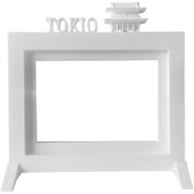 Tokio corniche da tavolo ou da parete 20,5x13,5x1,5 cm par photo 10x15 cm en bianco - Wellhome