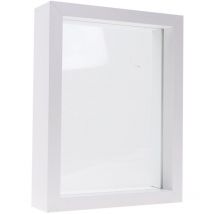 Cadre photo diy Cadre de spécimen de plante stéréoscopique Feuilles de verre double face Cadre photo Décoration de table créative (blanc, 7 pouces)