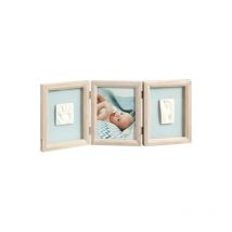 Baby Art - My Baby Touch - Cadre Photo Bois Double Empreinte Bébé : Kit Empreintes Mains et Pieds Bébé, Cadeau Naissance