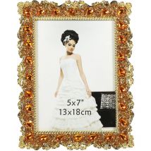Cadre photo en strass de style européen, support de photo de luxe, cadre photo de bureau