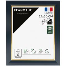 Cadre Photo Bleu et Dorée 24x30 cm et 30x24 cm - Convient au A4 – Cadre pour photo 24x30 cm - Cadre Photo Hades 24x30 cm Recyclable - Fabriqué en