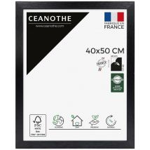 Emotion - Cadre Photo Noir 40x50 cm et 50x40 cm - Cadre Photo Bois fsc - Convient au Format A3 – Fabriqué en France – Cadre Photo Karma Noir - Verre