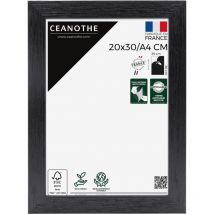 Cadre Photo Noir 20x30 cm et 30x20 cm - Cadre Photo Bois FSC - Convient au Format A4 – Fabriqué en France – Cadre Photo Karma Noir - Verre acrylique