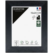 Emotion - Cadre Photo Noir 15x20 cm et 20x15 cm - Cadre Photo Bois fsc - Convient au Format A5, A6 et Carte Postale – Fabriqué en France – Cadre