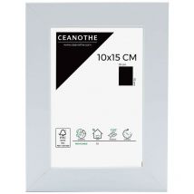 Emotion - Cadre Photo Bois 10x15 cm Blanc – Cadre pour photo 10x15 cm, Poster, Affiche ou Document – Bois reconstitué - Baguettes Larges et Plates –