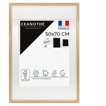 Cadre Photo Brut 50x70 cm et 70x50 cm, passe-partout intégré – Convient au A2 et Affiche Poster - Effet caisse – Cadre Photo Milan en Résine Recyclée