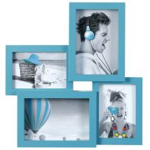 Cadre photo multivues Pep's bleu 4 photos, en pvc rigide - marque française