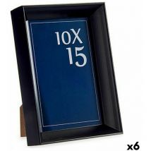 Cadre photo en verre et plastique noir (12,2 x 3,5 x 17,3 cm) (6 pièces)